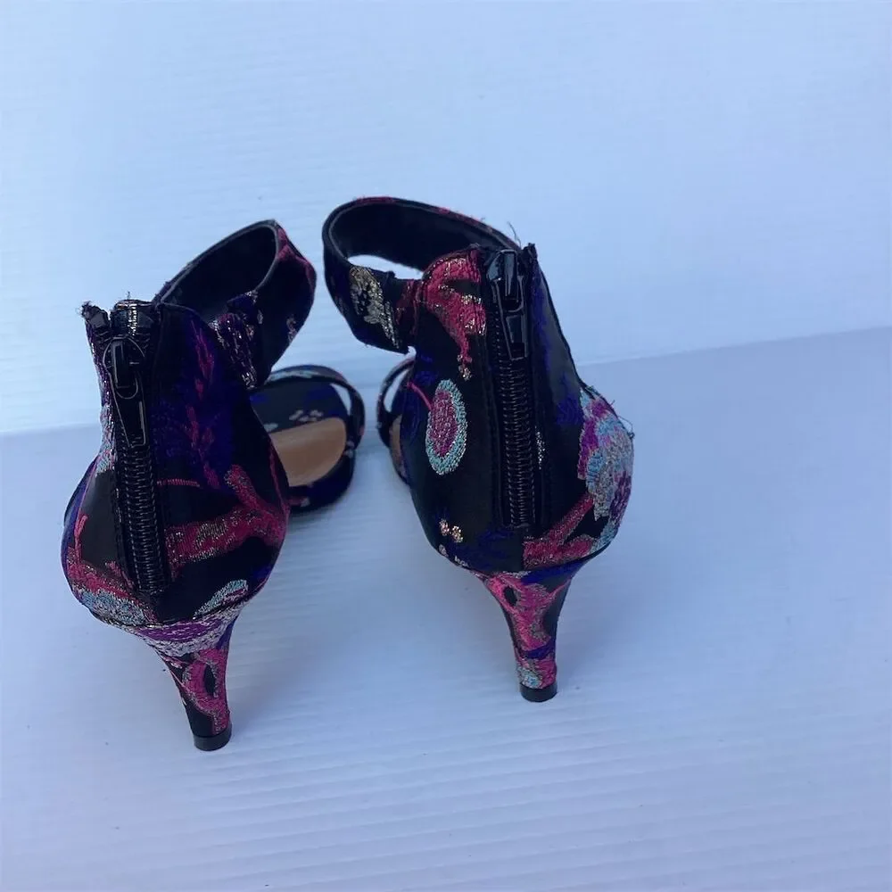 Style & Co Women's Paycee‎ Sandals Multicolor Strappy Block Heel Size 9.5
